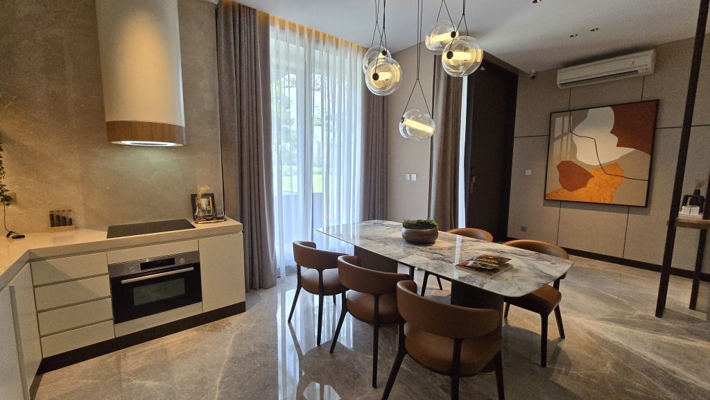 dining area show unit ardea heron tipe 9