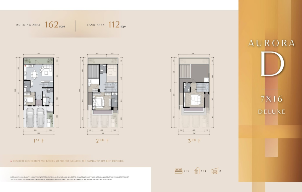 Layout Finore tipe D 7x16 tipe deluxe