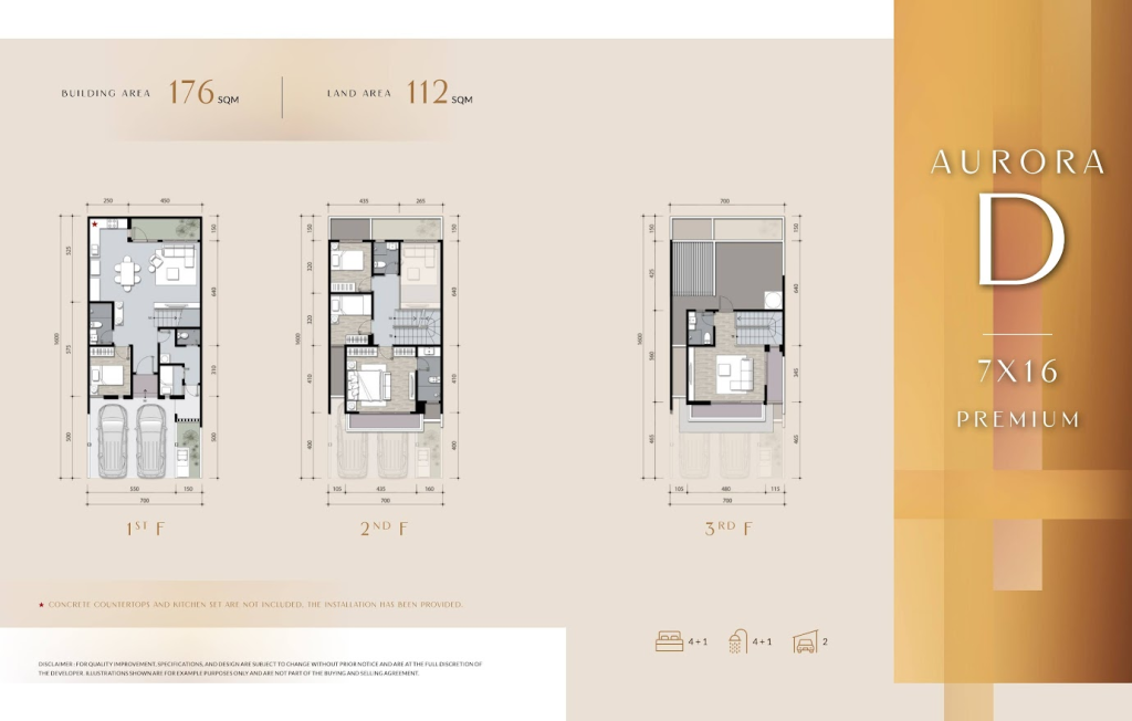 Layout Finore tipe D 7x16 tipe premium