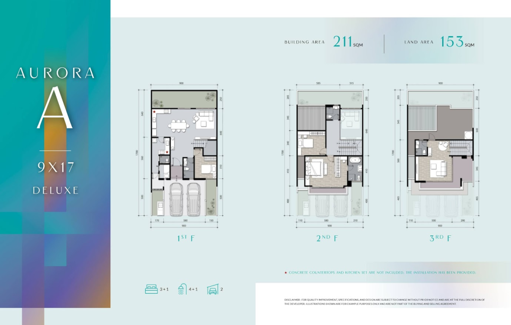 Layout Finore tipe A 9x17 tipe deluxe