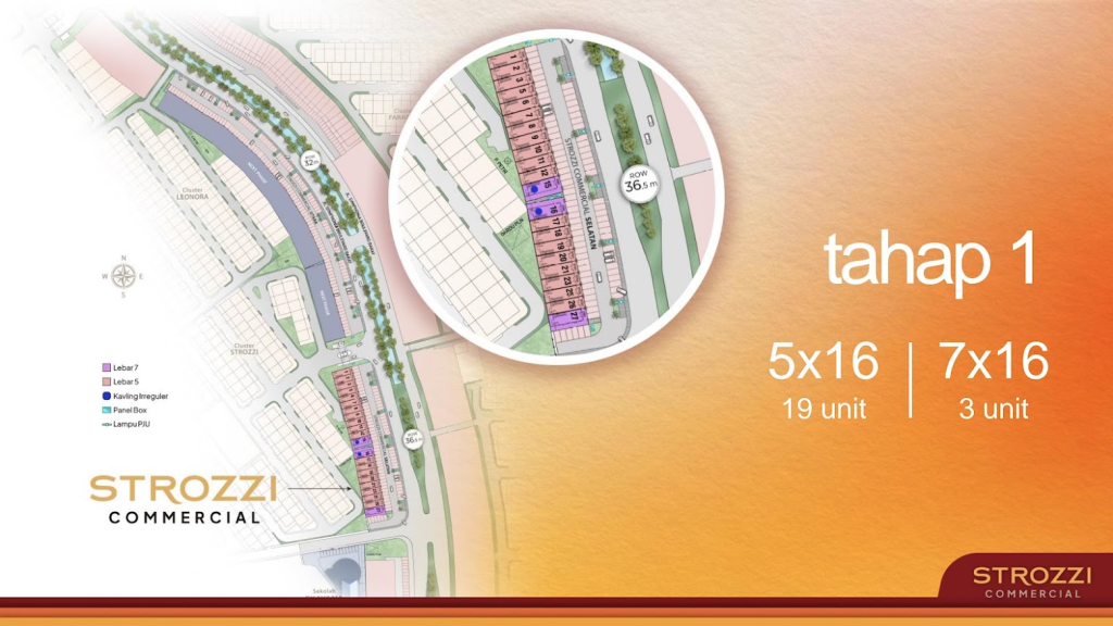siteplan Ruko Strozzi Commercial launching perdana 22 unit