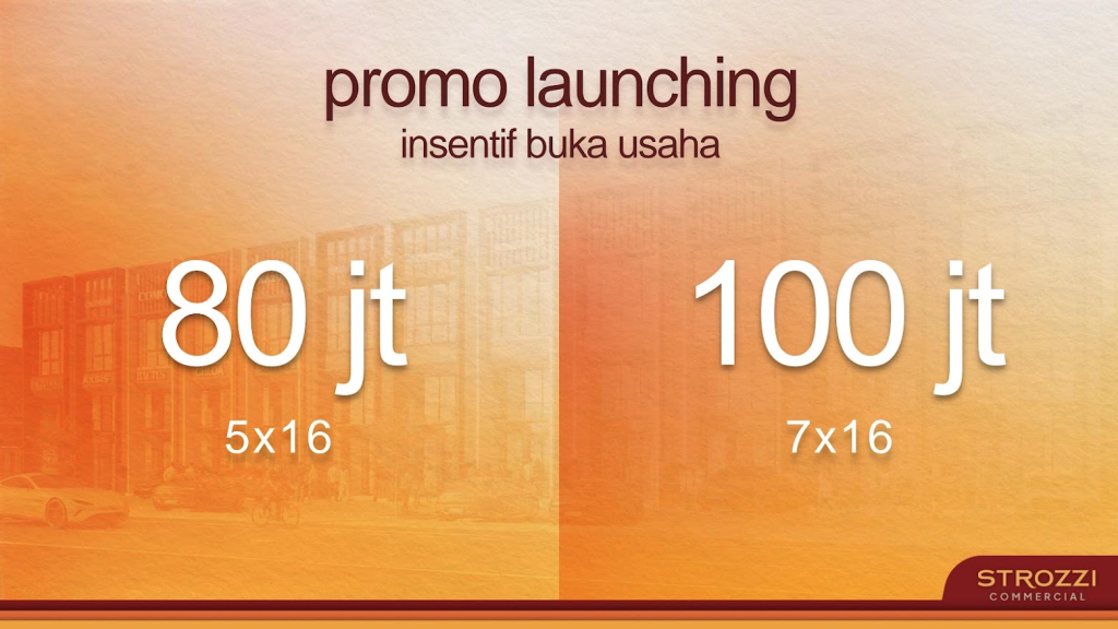 promo insentif buka usaha Layout Ruko Strozzi Commercial
